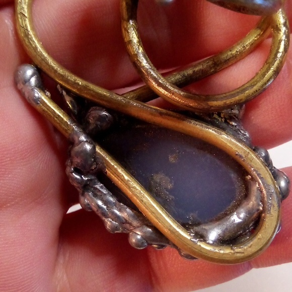 Imaginations in Glass one of a kind artisan druzy ring or pendant - Picture 5 of 6